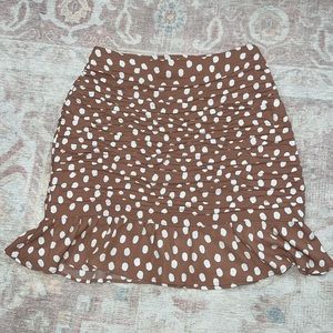 Abercrombie Polka Dot Ruched Skirt